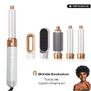 FRETE GRÁTIS- Escova Ellegance Deluxe Hair 5 em 1, Alisa, Seca, Modela, Faz Cachos e Anti-Frizz - BIVOLT (110v/220v)