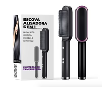 FRETE GRÁTIS - Escova Alisadora 5 em 1 Alisa, Seca, Hidrata, Modela e Anti-Frizz - BIVOLT (110v/220v) filler