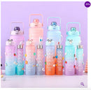 FRETE GRÁTIS- Kit 3 Garrafas De Água Com Frases Motivacionais Até 2L Colorida